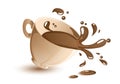 Coffee splash Royalty Free Stock Photo