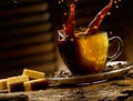 Coffee splashes Royalty Free Stock Photo