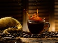 Coffee splashes Royalty Free Stock Photo