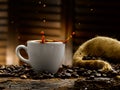 Coffee splashes Royalty Free Stock Photo