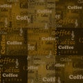 Coffee squares with text