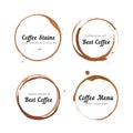 Coffee stain circles for logo Royalty Free Stock Photo