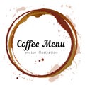 Coffee stain circles Royalty Free Stock Photo