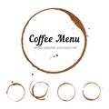 Coffee stain circles Royalty Free Stock Photo