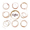 Coffee stain circles Royalty Free Stock Photo