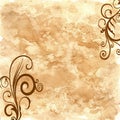 COFFEE STAIN PAPER WITH BIG SWIRLS Royalty Free Stock Photo