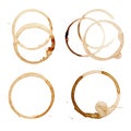 Coffee Stain Rings Vector Royalty Free Stock Photo