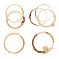 Coffee Stain Rings Vector Royalty Free Stock Photo