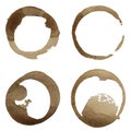 Coffee Stain Rings Vector Royalty Free Stock Photo