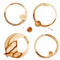 Coffee Stain Rings Vector Royalty Free Stock Photo