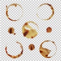 Coffee Stain Set Isolated Royalty Free Stock Photo