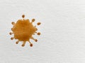 Coffee stain on white paper Royalty Free Stock Photo
