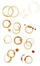 Coffee stains group Royalty Free Stock Photo