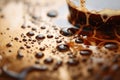 Coffee stains in macro. AI generated Royalty Free Stock Photo