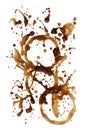 Coffee stains and splashes