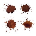 Coffee stains vector