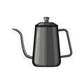 coffee steel drip kettle cartoon vector illustration