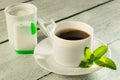 Coffee with stevia sweetener