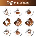 Coffee Stickers Royalty Free Stock Photo