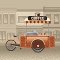 Coffee Street Cart Illustration