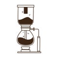 Coffee syphon brew method line icon style