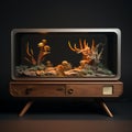 Hyperrealistic Fauna Tv Stand With Organic Form And Bioluminescence