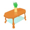Coffee table icon, cartoon style Royalty Free Stock Photo