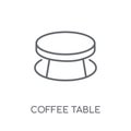 Coffee Table linear icon. Modern outline Coffee Table logo conce