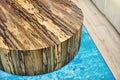 Coffee table of plywood and Black Ofram veneer in room