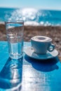 Coffee on the table on the sanny. Royalty Free Stock Photo