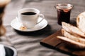 Coffee tabletop scene Royalty Free Stock Photo