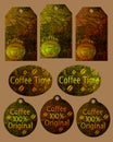 coffee tags Royalty Free Stock Photo