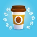 Coffee Take Away Cup Break Breakfast Drink Beverage Royalty Free Stock Photo