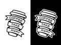 Coffee take away emblem. Vector illustration.