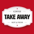 Coffee Take away vintage stamp