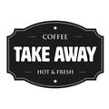 Coffee Take away vintage stamp