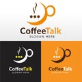 Coffee talk logo design template vector Royalty Free Stock Photo