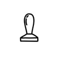 Coffee tamper doodle icon, vector illustration