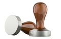 Coffee Tampers with wooden handle. 3D rendering Royalty Free Stock Photo