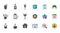 Coffee, tea icons. Alcohol drinks signs. Royalty Free Stock Photo