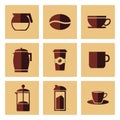 Coffee and tea icons