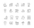 Coffee and tea line icons, signs, vector set, outline illustration concept Royalty Free Stock Photo
