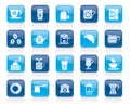 Coffee and Tea Related icons Royalty Free Stock Photo