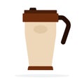 Coffee and tea Thermocup vector flat isolated