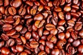 Coffee texture. Roasted coffee beans as background wallpaper. Beautiful arabica real cofee bean illustration for any