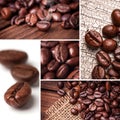 Coffee themed collage Royalty Free Stock Photo