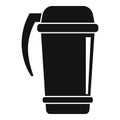 Coffee thermo cup icon, simple style Royalty Free Stock Photo