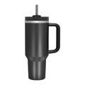 Coffee thermo cup. Thermal tumbler mockup, vector