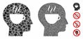 Coffee thinking Composition Icon of Uneven Elements