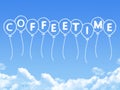 Coffee time in balloon cloud shape